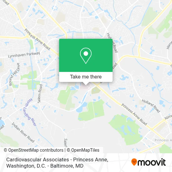 Cardiovascular Associates - Princess Anne map