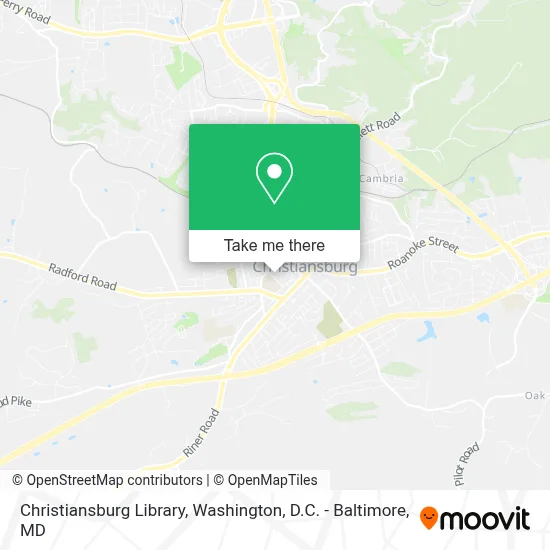 Christiansburg Library map