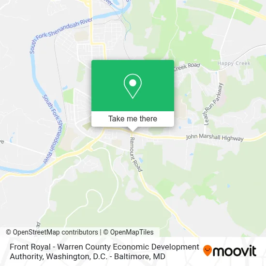 Front Royal - Warren County Economic Development Authority map