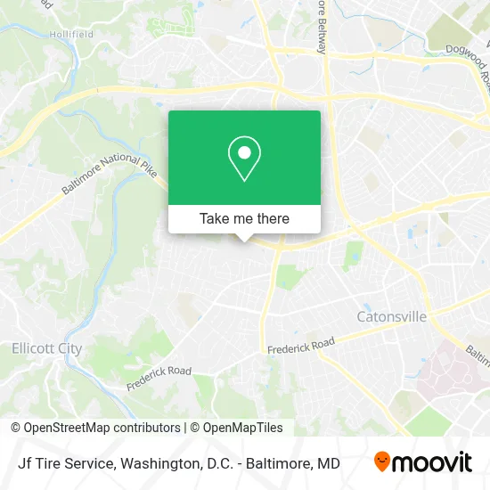 Jf Tire Service map