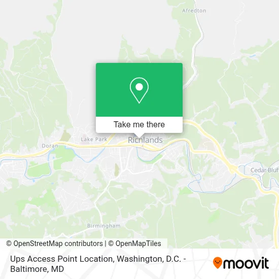Ups Access Point Location map