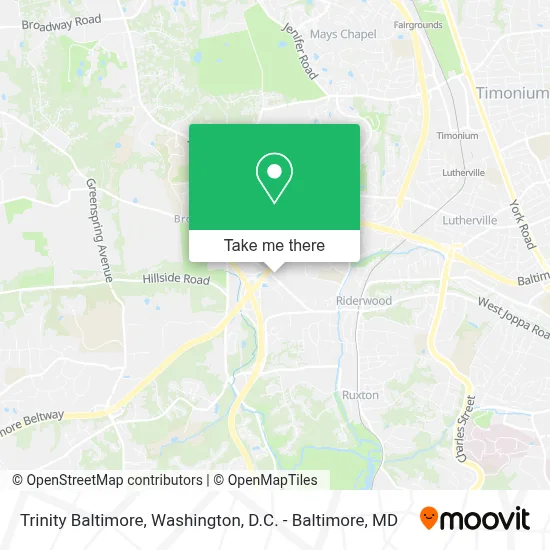 Trinity Baltimore map