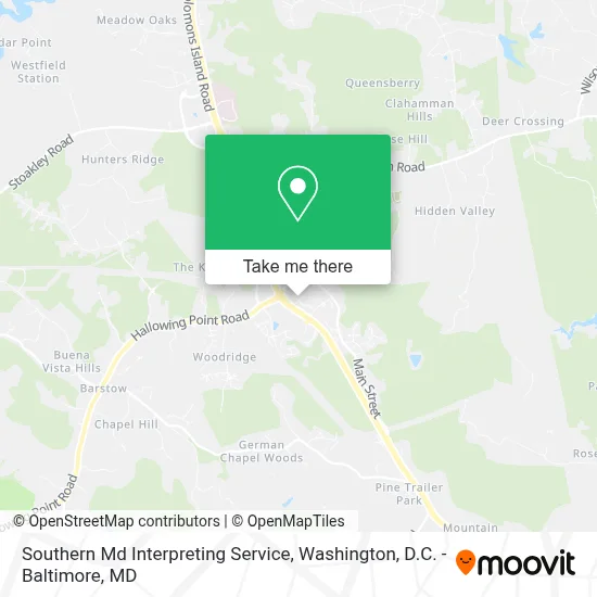 Southern Md Interpreting Service map