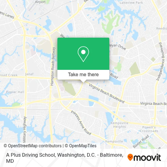 A Plus Driving School map