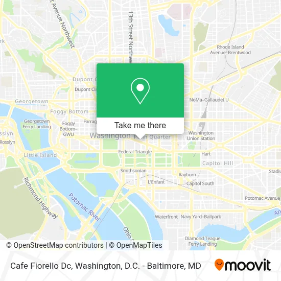 Cafe Fiorello Dc map