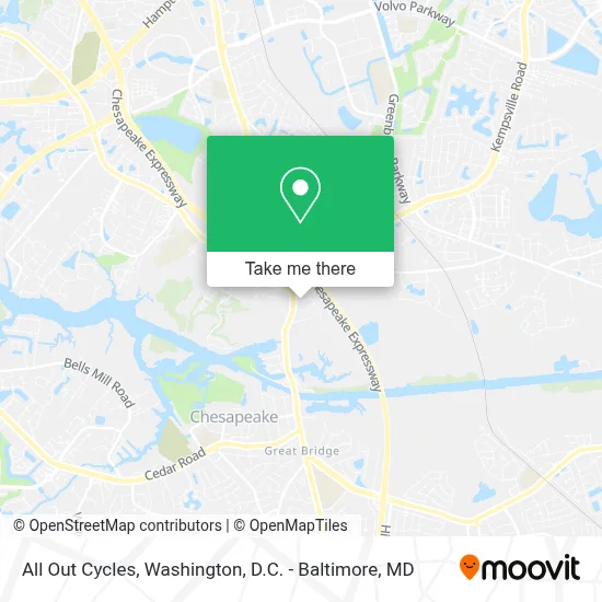 All Out Cycles map
