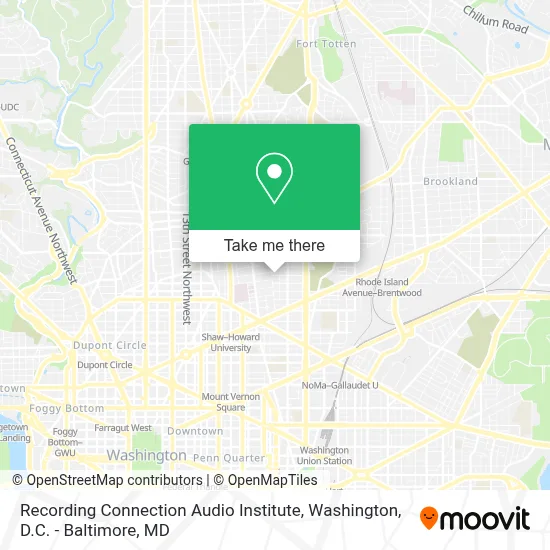 Recording Connection Audio Institute map