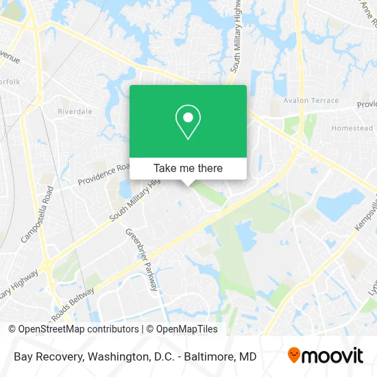 Bay Recovery map