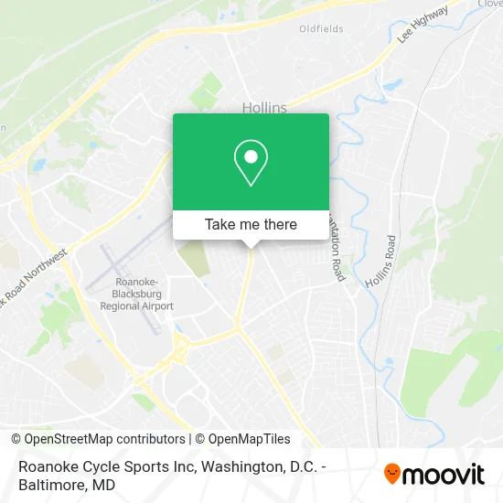 Roanoke Cycle Sports Inc map