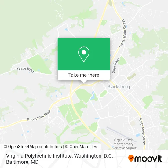 Virginia Polytechnic Institute map