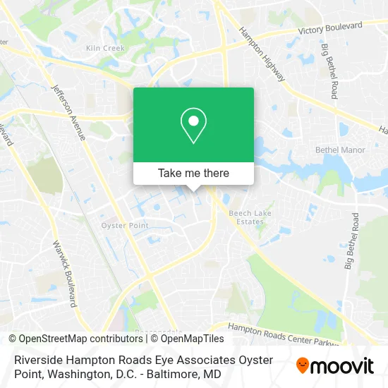 Riverside Hampton Roads Eye Associates Oyster Point map