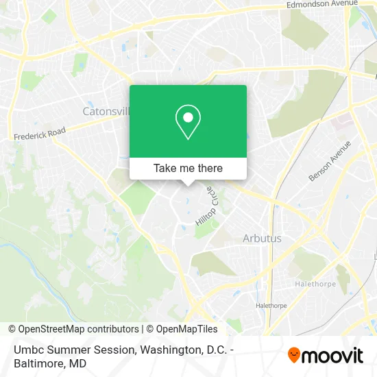 Umbc Summer Session map