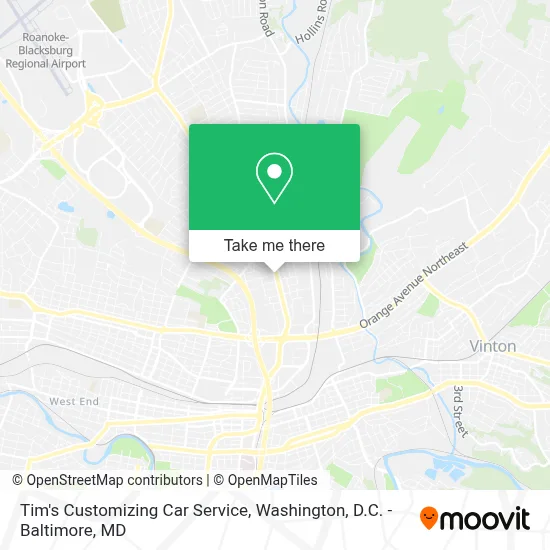 Tim's Customizing Car Service map