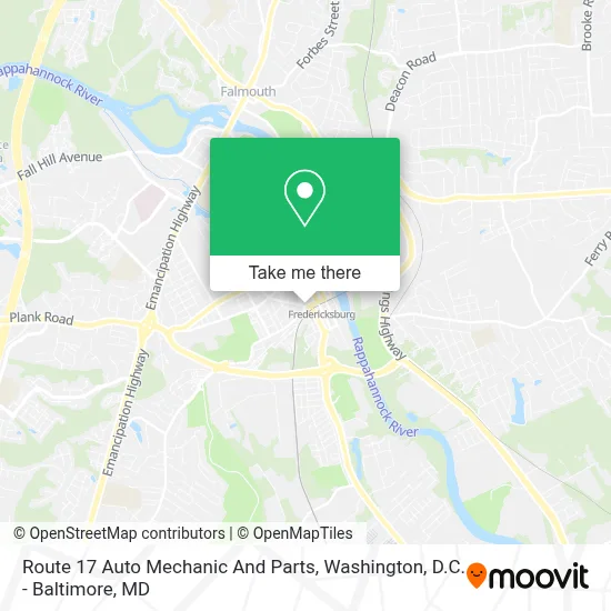 Route 17 Auto Mechanic And Parts map