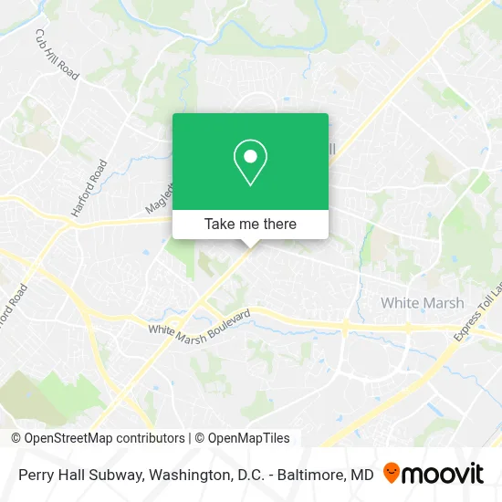 Perry Hall Subway map
