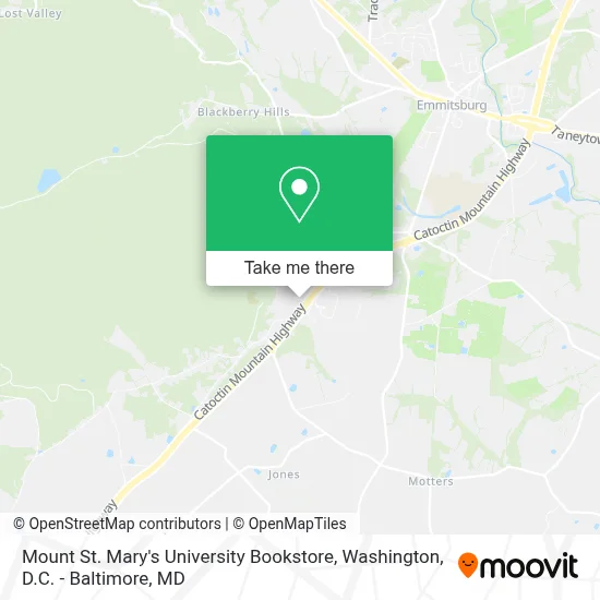 Mount St. Mary's University Bookstore map