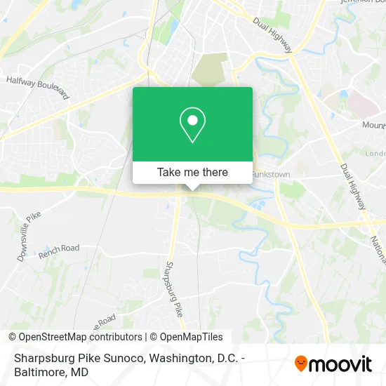 Sharpsburg Pike Sunoco map