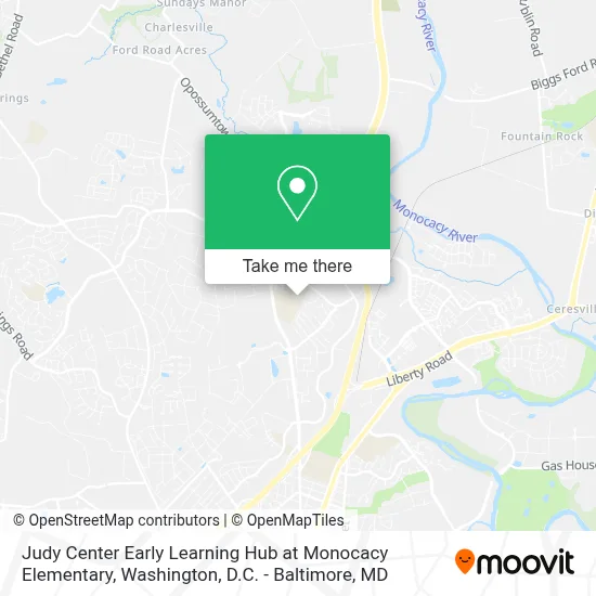 Judy Center Early Learning Hub at Monocacy Elementary map