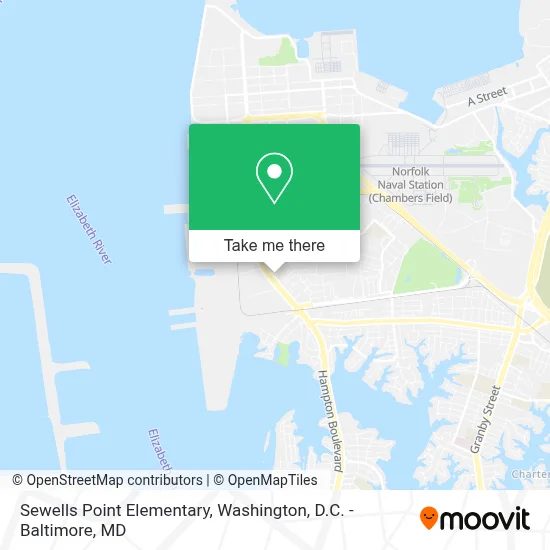Sewells Point Elementary map