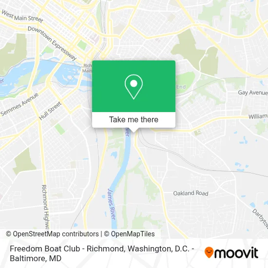 Freedom Boat Club - Richmond map