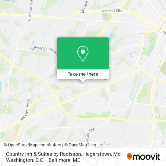 Country Inn & Suites by Radisson, Hagerstown, Md map