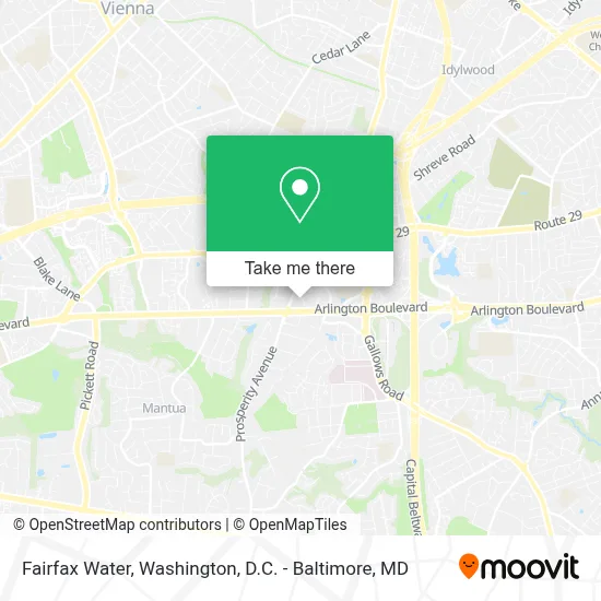 Fairfax Water map