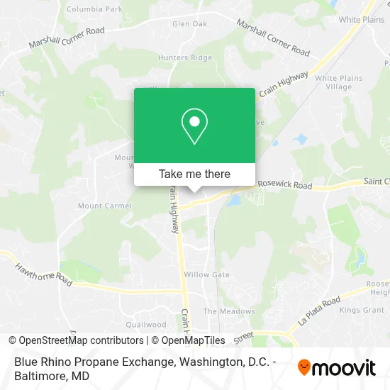 Blue Rhino Propane Exchange map