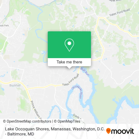 Lake Occoquan Shores, Manassas map