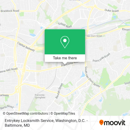 Entrykey Locksmith Service map