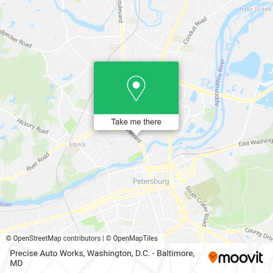 Precise Auto Works map