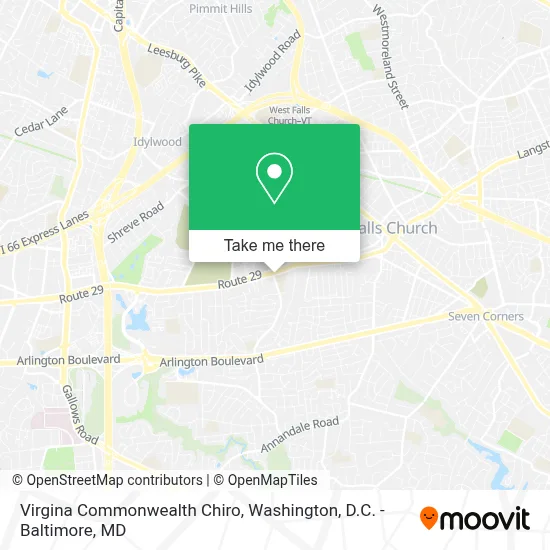 Virgina Commonwealth Chiro map