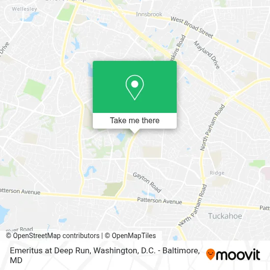 Emeritus at Deep Run map