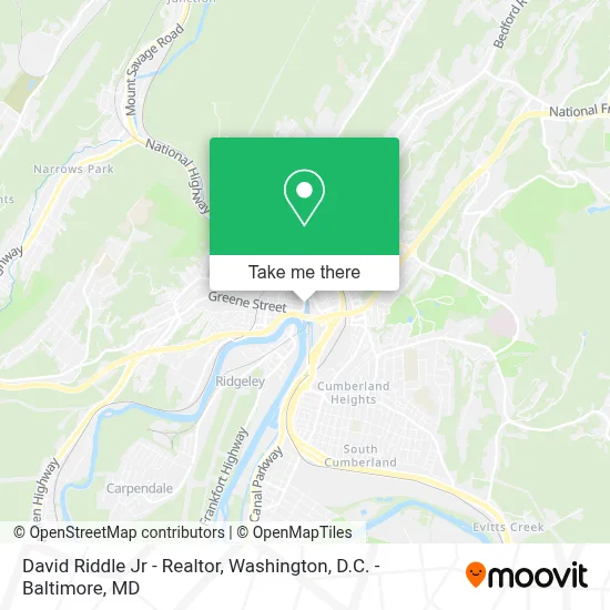David Riddle Jr - Realtor map
