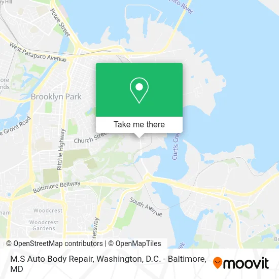M.S Auto Body Repair map