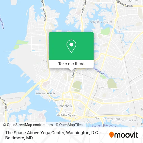 The Space Above Yoga Center map