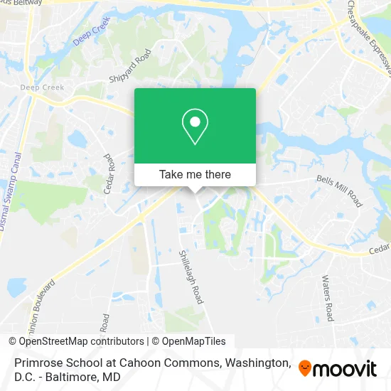 Primrose School at Cahoon Commons map