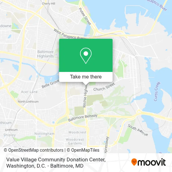 Value Village Community Donation Center map