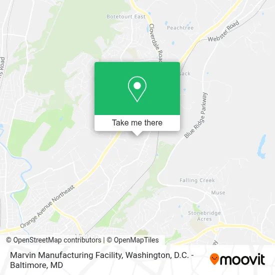 Marvin Manufacturing Facility map