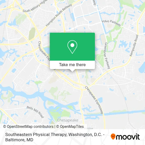 Southeastern Physical Therapy map