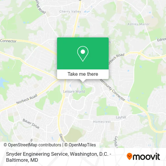 Snyder Engineering Service map