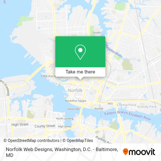 Norfolk Web Designs map