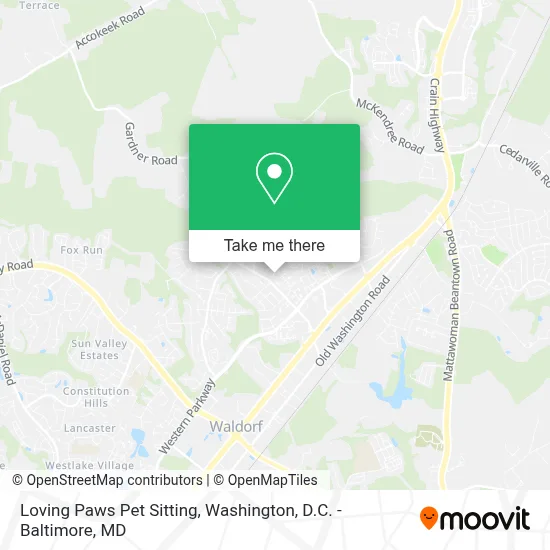 Loving Paws Pet Sitting map