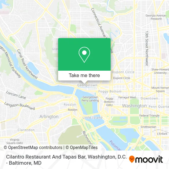 Cilantro Restaurant And Tapas Bar map