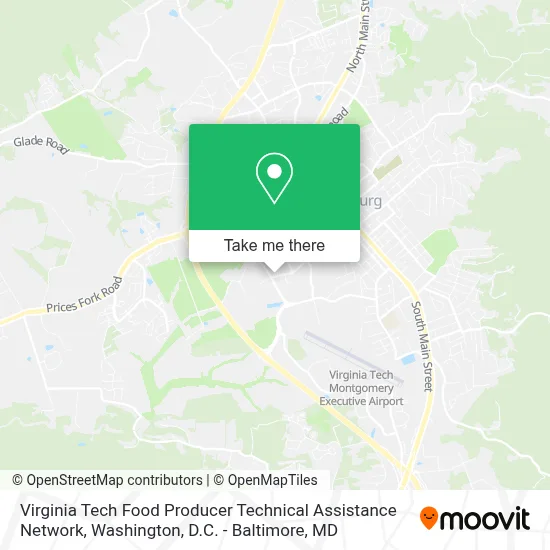 Virginia Tech Food Producer Technical Assistance Network map