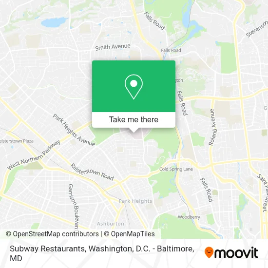 Subway Restaurants map
