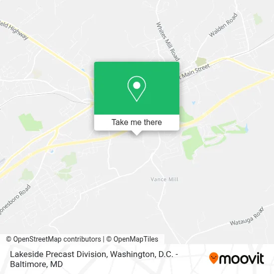 Lakeside Precast Division map