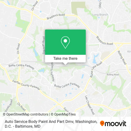 Auto Service Body Paint And Part Dmv map