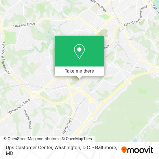 Ups Customer Center map