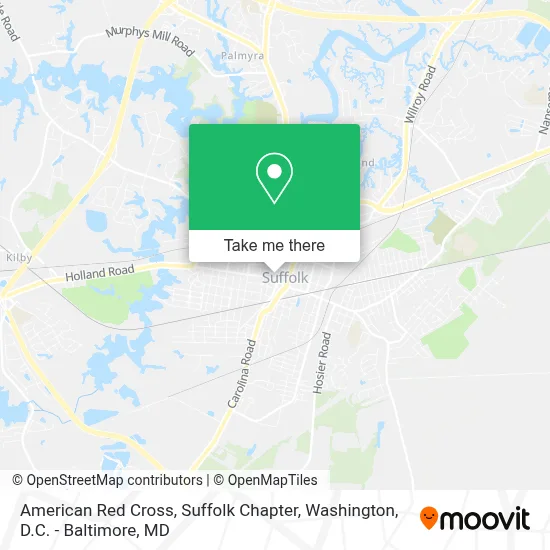 American Red Cross, Suffolk Chapter map