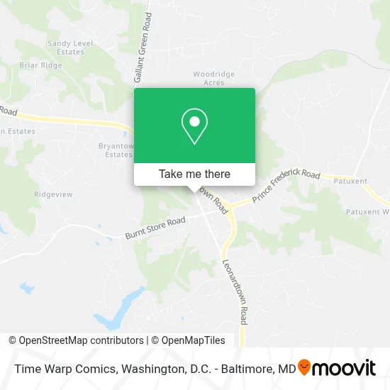 Time Warp Comics map